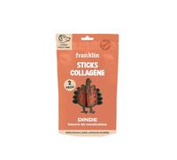 FRANKLIN - Stick Collagène Chien - Bâtonnet Dinde et Beurre de Cacahuète - Soutien Mobilité et Articulation - Mastication Longue Durée - 80 g