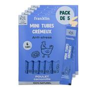 FRANKLIN - Tube Crémeux Chat - Creamy Snack Poulet - 30 Tubes x 15g | Ingrédients 100% Naturels - Texture Crémeuse et Onctueuse - Ultra Hydratant - Faible en Calories - Anti-Stress