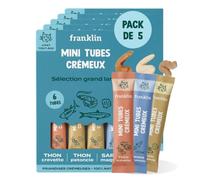 FRANKLIN - Tubes Crémeux Chat - Multipack Creamy Snacks Mer - 30 Tubes x15g