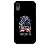 Franklin VA Messy Hair Bun Ribbon Lunettes de Soleil Coque pour iPhone XR