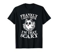 Frankly I Don't Think Im That Scary Cute Ghost Cat Halloween T-Shirt