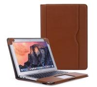 Frankmate Compatible avec MacBook Air 13", étui en cuir synthétique pour MacBook M1 A2337 A2179 A1932 2018-2021, avec poche d'aération et porte-stylo