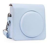 Frankmate Étui de protection compatible avec appareil photo Fujifilm Instax Square SQ1 Instant Film Camera, étui compact en cuir PU avec bandoulière réglable (bleu)