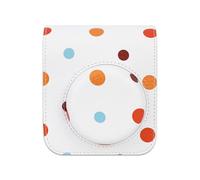 Frankmate Étui de protection compatible avec appareil photo instantané Fujifilm Instax Mini 12 avec poche pour accessoires et sangle réglable, motif pois, Trousse de beauté