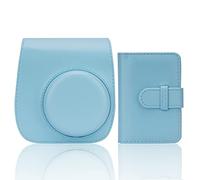Frankmate Étui pour Appareil Photo instantané Compatible avec Fujifilm Instax Mini 11/9/8/8+ Sac en Cuir PU avec Poche et bandoulière réglable Mini Album Photo