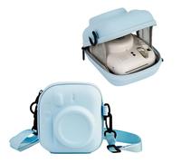 Frankmate Étui rigide en EVA compatible avec appareil photo Fuji Instax Mini 12/11/9/8/7+/7s/90/99/40/25/26/50/70, sac de rangement pour appareil photo instantané Fujifilm Mini avec bandoulière