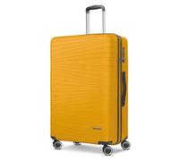 Franky Dallas 3.0 Valise rigide à 4 roulettes, Jaune, Koffer L 75 cm, Valise à double roulettes et serrure TSA