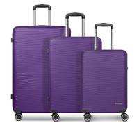 Franky Dallas 3.0 Valise rigide à 4 roulettes, pourpre, Kofferset (3-teilig), Valise à double roulettes et serrure TSA