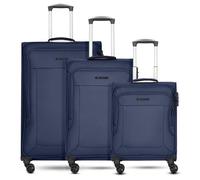 Franky Melbourne 3.0 Trolleys & Valise Set 3-Pieces | Set de Trolley à Coque Souple avec poignée blocable, Soufflet Extensible, Compartiment pour Chemise et Serrure à Combinaison | 34L/56L/90L
