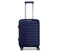 Franky London 4 roues Valise cabine S 55 cm avec soufflet d'extension bleu