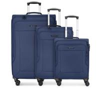 Franky Melbourne 3.0 Set de valises à 4 roulettes 3pcs avec soufflet extensible bleu