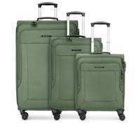Franky Melbourne 3.0 Set de valises à 4 roulettes 3pcs avec soufflet extensible vert