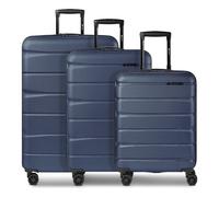 Franky Munich 4.0 4 roues Set de valises 3 pièces avec soufflet d'extension bleu