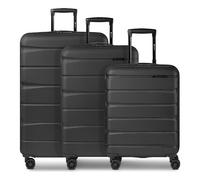 Franky Munich 4.0 4 roues Set de valises 3 pièces avec soufflet d'extension noir