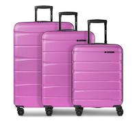 Franky Munich 4.0 4 roues Set de valises 3 pièces avec soufflet d'extension rose