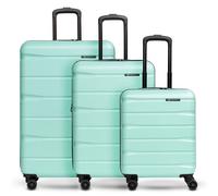 Franky Munich 4.0 Set de valises à 4 roulettes 3 pièces avec soufflet extensible vert