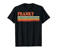 Franky Rétro Personnalisé Prénom Vintage Rayures T-Shirt Graphique avec Valeur