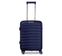 Franky London 4 roulettes Trolley de cabine S 55 cm avec soufflet d'extension bleu