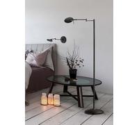 FRANKYSTAR Applique LED à double bras articulé Kazan, noir mat, avec variateur intégré, 40 cm.