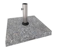 FRANKYSTAR Gravita - Base pour parasol de jardin carré 45 x 45 cm 35 kg socle en pierre avec roues grises