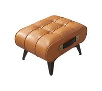 FRANKYSTAR Kumo Tabouret pouf ottoman moderne 35,5 x 25 x 30 cm Repose-pieds Banc moderne en simili cuir