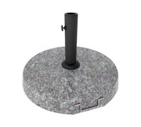 FRANKYSTAR Pierre - Base pour parasol de jardin rond Ø45 cm Pied de 25 kg pour parasols en pierre grise