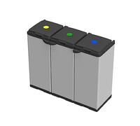 FRANKYSTAR Poubelle Mobile pour Tri Sélectif Lot de Trois