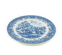 FranquiHOgar - Assiettes à dessert en porcelaine - Diamètre de 20 cm - Supporte des températures de -30 °C à 300 °C - Décorées avec des paysages anglais - Lot de 6 pièces - Céramique anglaise -