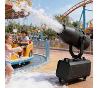 FRANREADER 2000W Machine à Mousse Extérieur avec 2 Sachets de Poudre, Canon à Mousse pour Fêtes, Portée 5-8m Couvre 50㎡, Rotation Auto pour Soirée, Festival, Événement en Scène