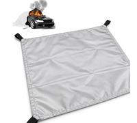 FRANREADER Couverture Anti-Feu pour Voiture et SUV, Grand Format en Fibre de Verre Silicone, Bords Renforcés, Sangles de Traction et Sac de Rangement 6 * 8m