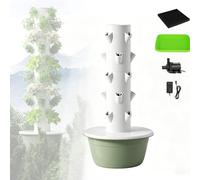 FRANREADER Design Potager d’intérieur Vertical 0,28m², 30L réservoir Change Eau 1x/Mois, Circulation Auto silencieuse, Kale Menthe fougère Fraise, Balcon Toit Farm Cadeau Maman 5Layers