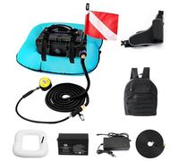 FRANREADER Kit Complet de Plongée avec Masque et Bouteille Intégrée. Bouteille de Plongée sans Bouteille avec Filtre à Charbon et Régulateur de Secours. Blue-dualbattery