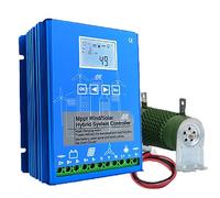 FRANREADER Système Hybride Solaire-Éolien 1500W avec Contrôleur MPPT, Régulateur de Charge avec Charge de délestage, Générateur d'Éolienne 1000W, Panneau Solaire 500W 24V