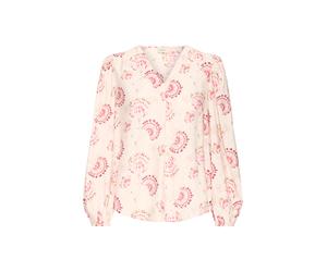Fransa Chemisier 'FRKALIA' écru / vert clair / rose / rouge rouille, Taille S