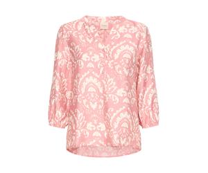 Fransa Chemisier 'FRLILI' beige foncé / rose ancienne / blanc, Taille S