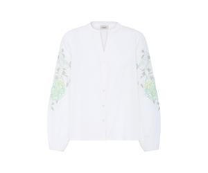 Fransa Chemisier 'FROLANA' vert / blanc, Taille L