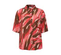 Fransa Chemisier 'Kaiya' chocolat / rose ancienne / rouge, Taille XL