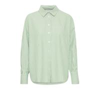 Fransa Chemisier 'Poppa' vert clair / blanc, Taille M