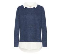 Fransa Pull-over 'EMMIE' bleu foncé / blanc, Taille L