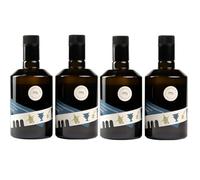 Frantoio Abbatiello Huile d’olive extra vierge italienne multicultivar, extraction à froid, fruité moyen, goût prononcé, 2 bouteilles de 500 ml pour cuisine et assaisonnement