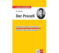 Franz Kafka Klett Lektürehilfen Franz Kafka, Der Proceß (Der Prozess): I (Poche)