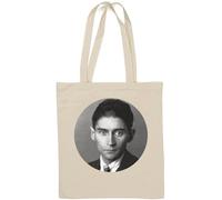 Franz Kafka Sac fourre-tout en coton naturel avec photo d'écrivain Blanc