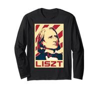 Franz Liszt Design Vintage pour Fan de Musique Classique et de Piano Manche Longue