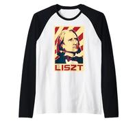 Franz Liszt Design Vintage pour Fan de Musique Classique et de Piano Manche Raglan