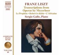 NAXOS – Musique pour piano Vol. 40 : Transcriptions d'extraits d'opéra de Meyerbeer