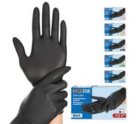 Franz Mensch Hygostar 27068 Safe Light Gants en nitrile non poudrés Noir Taille S