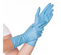 Franz Mensch Hygostar Safe Long Lot de 100 gants jetables en nitrile sans latex et sans poudre, blancs, 10/XL, 30 cm, extra longs et robustes, tige longue