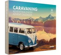 FRANZIS Caravaning 55115 Calendrier de l'Avent en métal à l'échelle 1:24 avec livre d'accompagnement de 52 pages