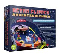 FRANZIS 67210 Calendrier de l'Avent Flipper rétro en 24 jours à utiliser soi-même entièrement fonctionnel, sans plastique, pour enfants à partir de 8 ans
