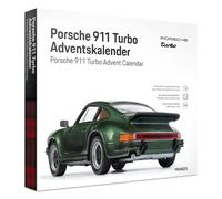FRANZIS 67233 Porsche 911 Turbo Calendrier de l'Avent - Kit de modélisme à l'échelle 1:43, avec module sonore et livre d'accompagnement de 52 pages